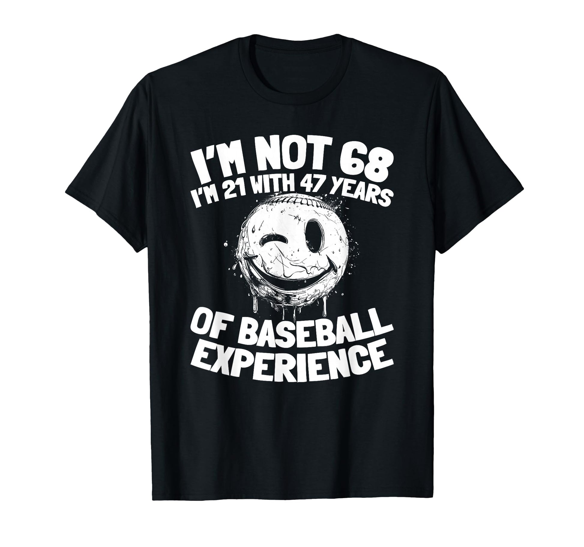 68 Years Old Baseballer Team Player T-Shirt - Aesthetic Graphic Men Women - T-Shirt, Sweatshirt, Hoodie