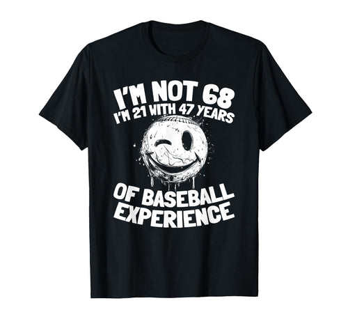 68 Years Old Baseballer Team Player T-Shirt - Aesthetic Graphic Men Women - T-Shirt, Sweatshirt, Hoodie