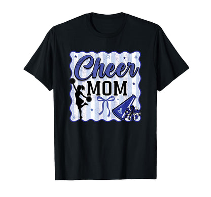 Preppy Stripe Cheer Mom Mommy T-Shirt - Fun Novelty Design for Adults - T-Shirt, Sweatshirt, Hoodie