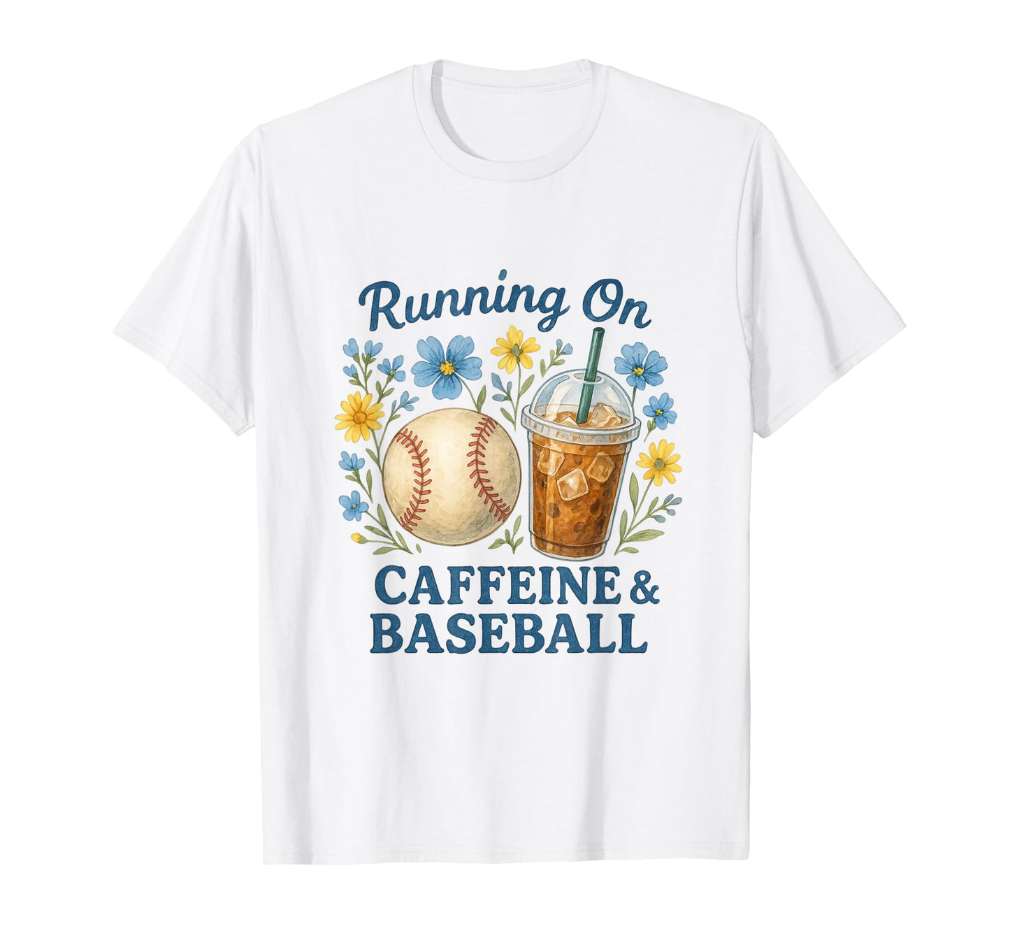 Baseball Caffeine Mom Mom T-Shirt - Custom Art Print for Adults - T-Shirt, Sweatshirt, Hoodie