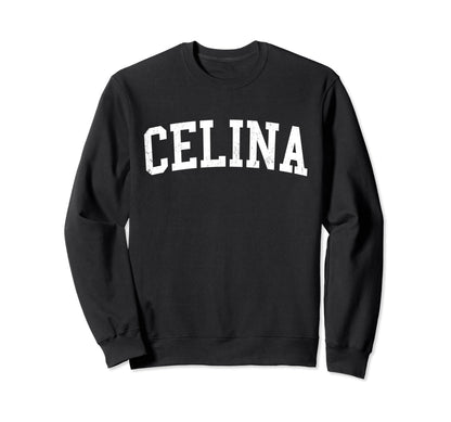 Celina Tx Distressed White Sweatshirt - Fun Novelty Design Men Women - T-Shirt, Sweatshirt, Hoodie