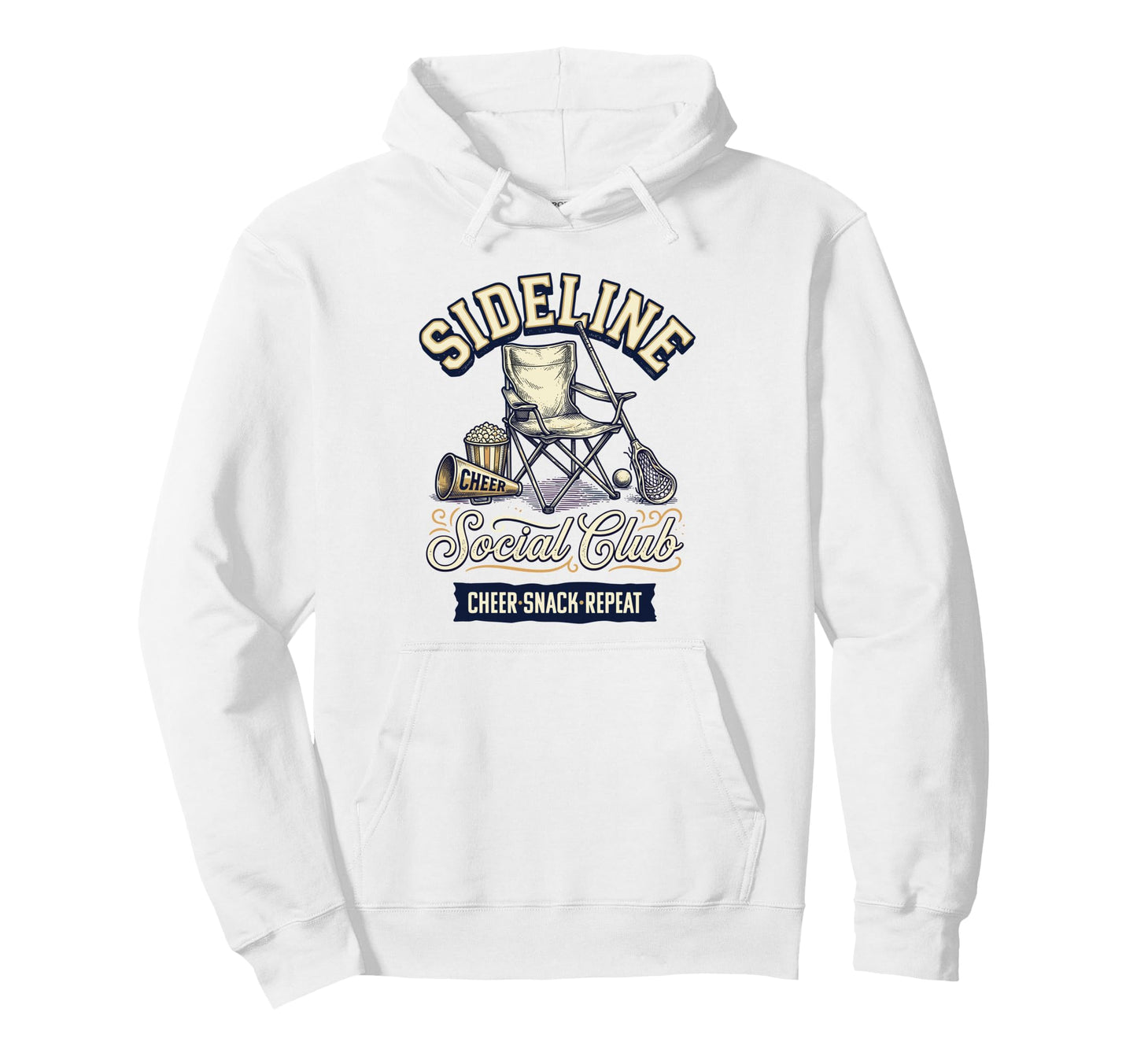 Sideline Social Club Cheer Snack Hoodie - Custom Art Print Men Women - T-Shirt, Sweatshirt, Hoodie