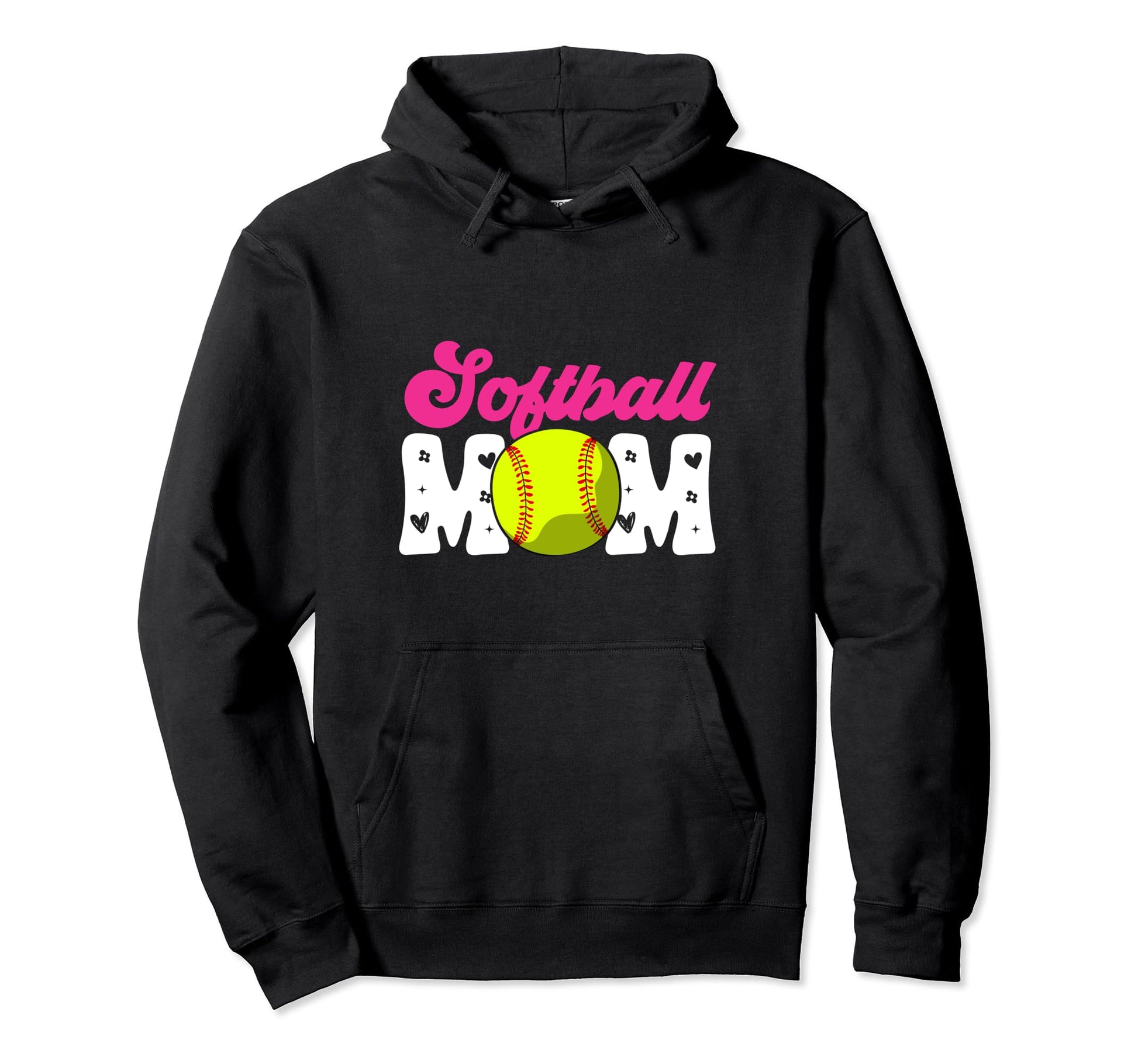 Softball Mom Softball Player Mother Hoodie - Graphic Print Men Women - T-Shirt, Sweatshirt, Hoodie