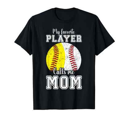 My Favorite Player Calls Me Mom T-Shirt - Unique Graphic for Adults - T-Shirt, Sweatshirt, Hoodie