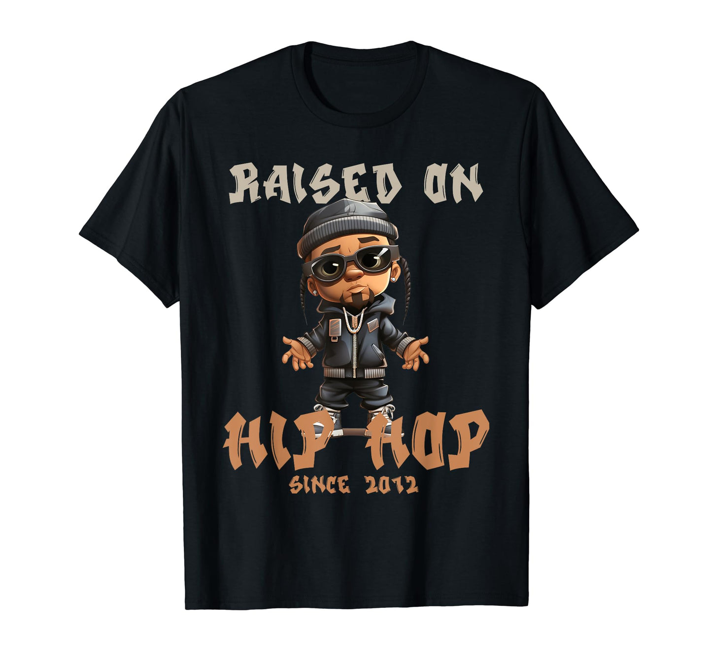 Raised Hip Hop Music Old School Rapper T-Shirt - Graphic Print Unisex - T-Shirt, Sweatshirt, Hoodie