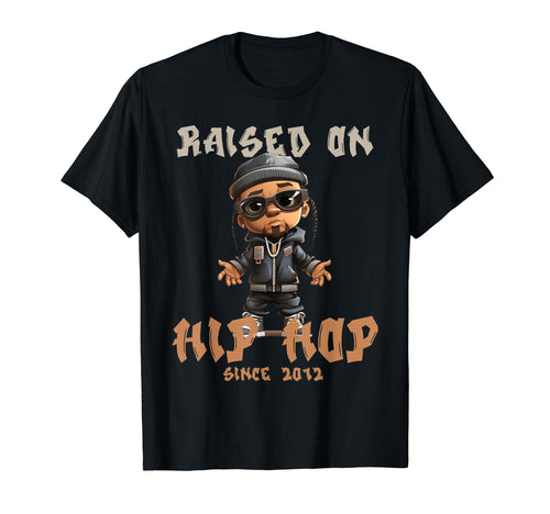 Raised Hip Hop Music Old School Rapper T-Shirt - Graphic Print Unisex - T-Shirt, Sweatshirt, Hoodie