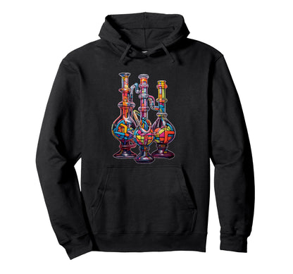 Trippy Rainbow Pipes Glass Maze Hoodie - Trendy Graphic Unisex - T-Shirt, Sweatshirt, Hoodie