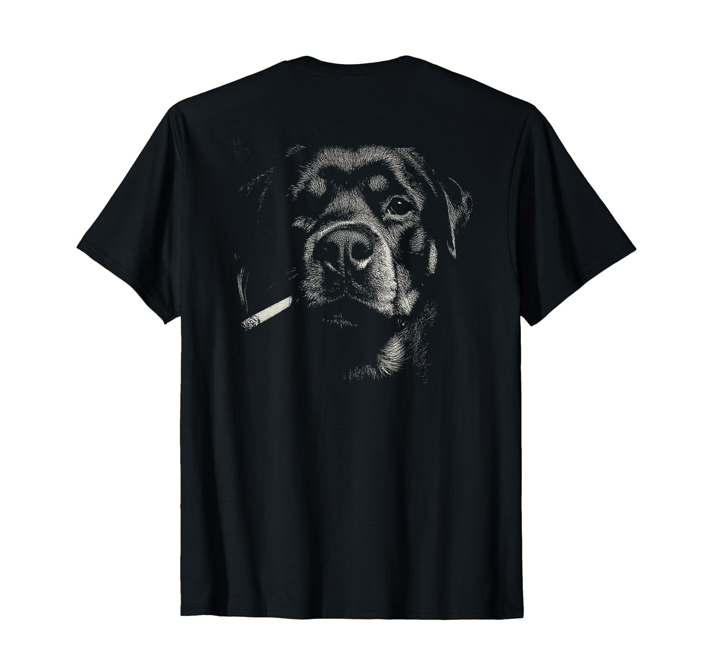 Rottweiler Smoking Cigarette Grunge T-Shirt - Aesthetic Graphic Men Women - T-Shirt, Sweatshirt, Hoodie