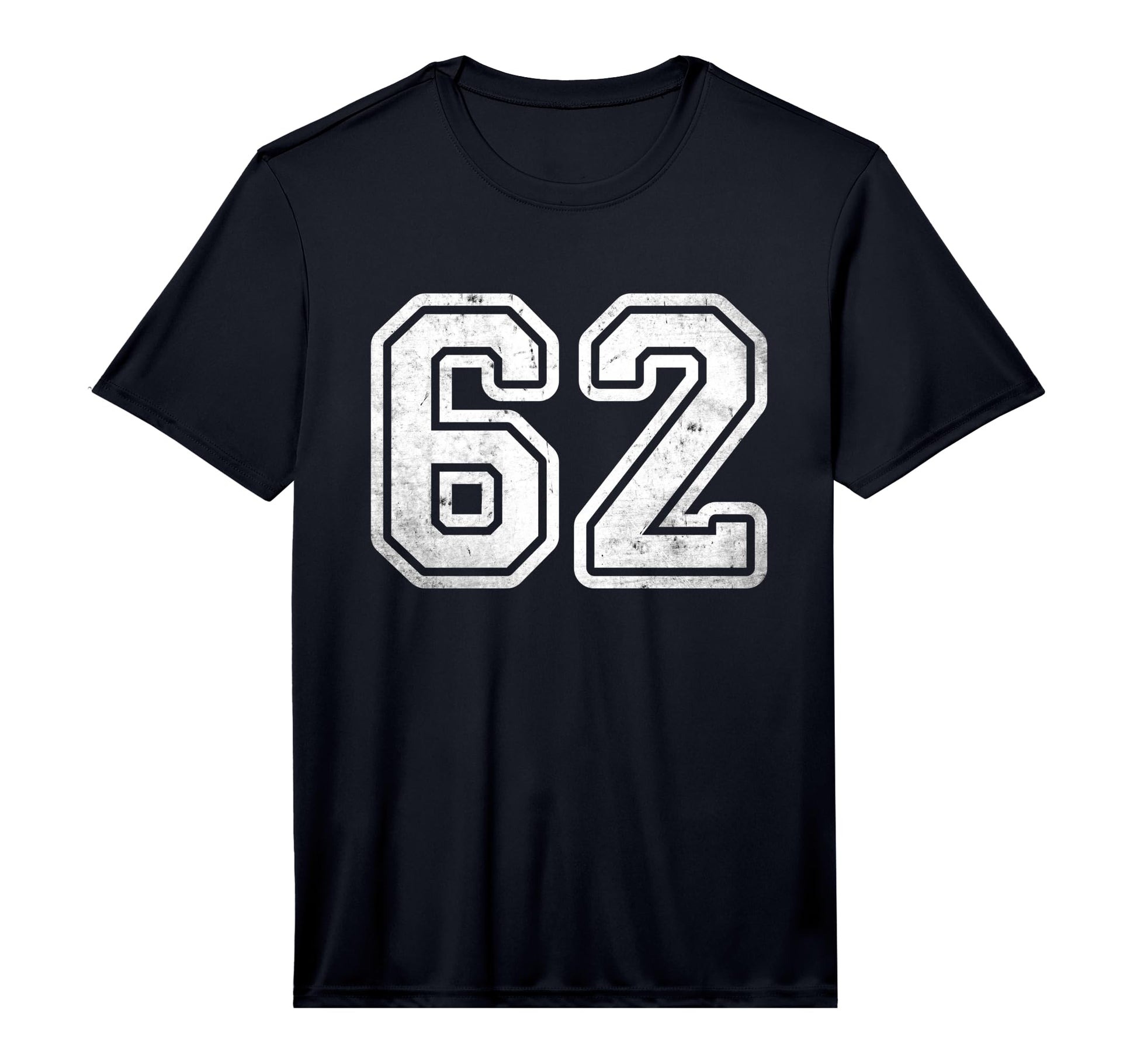 White Sports Team Number 62 Performance T-Shirt - Minimalist Print Unisex - T-Shirt, Sweatshirt, Hoodie