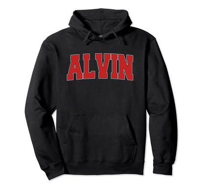 Alvin Tx Texas Varsity Usa Sports Hoodie - Fun Novelty Design for Adults - T-Shirt, Sweatshirt, Hoodie