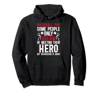 Baseball Pop Proud Pop Baseball Player Hoodie - Custom Art Print Men Women - T-Shirt, Sweatshirt, Hoodie