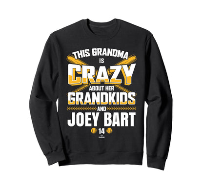 Grandma Crazy Joey Bart Pittsburgh Sweatshirt - Unique Graphic Men Women - T-Shirt, Sweatshirt, Hoodie