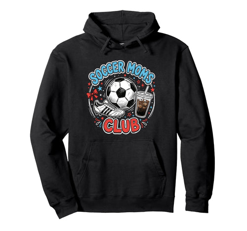 Soccer Moms Club Iced Coffee Cleats Sports Hoodie - Graphic Print Unisex - T-Shirt, Sweatshirt, Hoodie