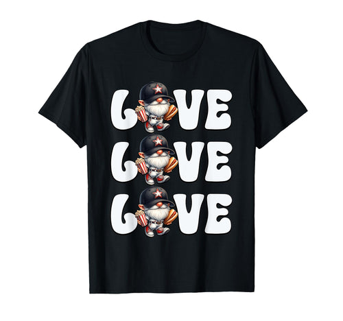 Funny Grandpa Love Baseball Gnome T-Shirt - Graphic Print for Adults - T-Shirt, Sweatshirt, Hoodie