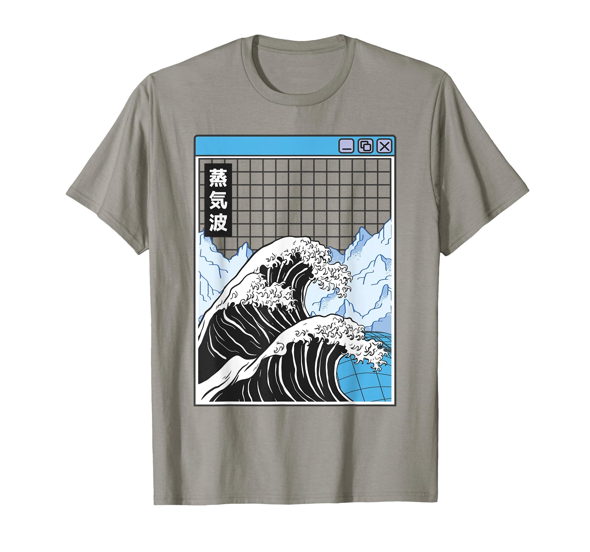 Great Wave Off Kanagawa Grid Kawaii T-Shirt - Aesthetic Graphic Unisex - T-Shirt, Sweatshirt, Hoodie
