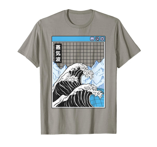 Great Wave Off Kanagawa Grid Kawaii T-Shirt - Aesthetic Graphic Unisex - T-Shirt, Sweatshirt, Hoodie