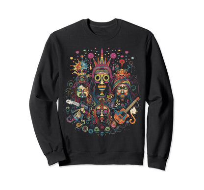 Hippie Boho Surreal Music 847 Sweatshirt - Fun Novelty Design for Adults - T-Shirt, Sweatshirt, Hoodie