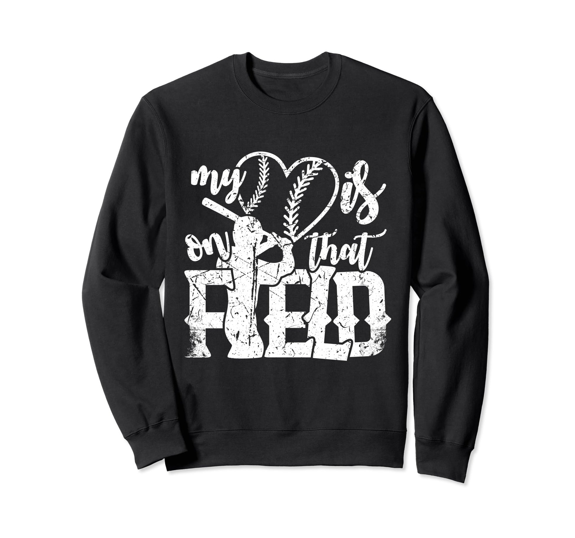 That Is My Heart Field Baseball Sweatshirt - Fun Novelty Design for Adults - T-Shirt, Sweatshirt, Hoodie