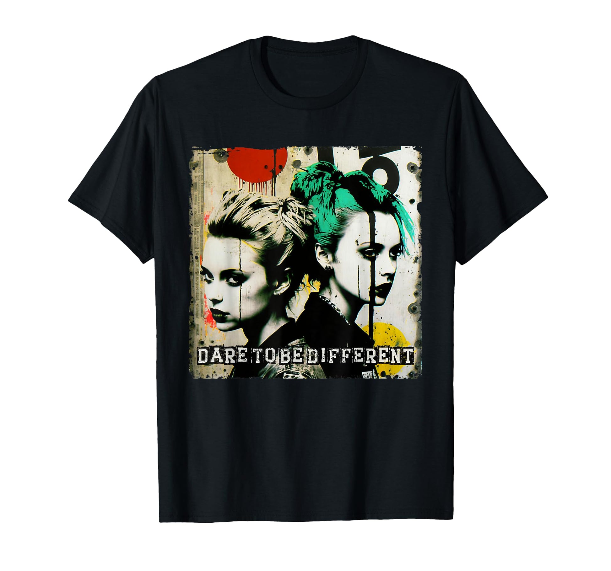 Gothic Punk Graffiti Grunge 90S Colorful T-Shirt - Unique Graphic Men Women - T-Shirt, Sweatshirt, Hoodie
