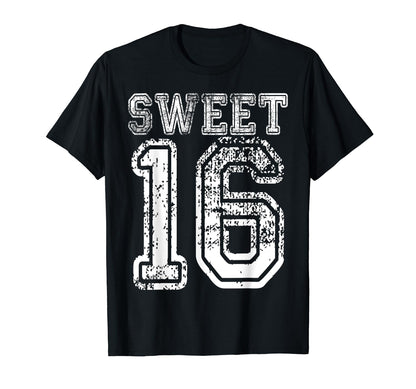 16Th Birthday Gift Sweet Sixteen 16 T-Shirt - Unique Graphic for Adults - T-Shirt, Sweatshirt, Hoodie