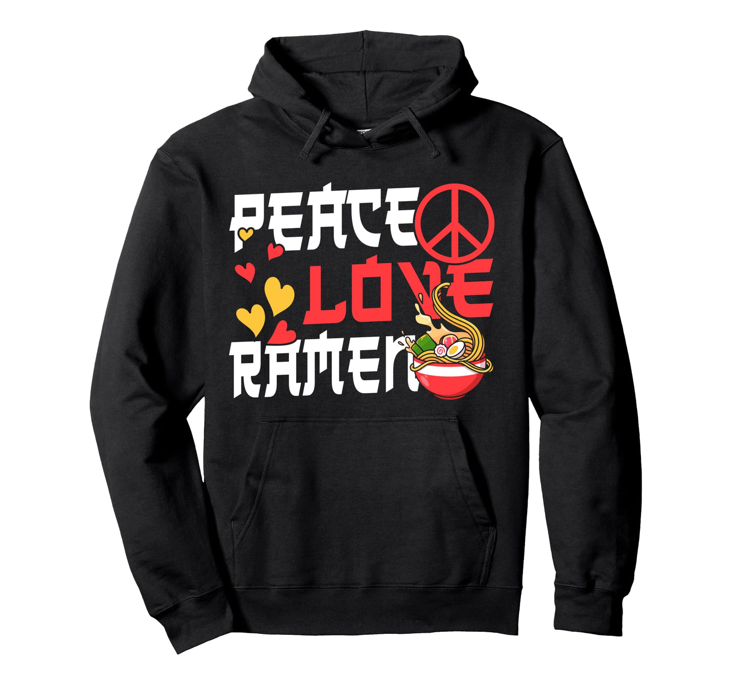 Ramen Noodle Bowl Love Japanese Kawaii Hoodie - Unique Graphic Men Women - T-Shirt, Sweatshirt, Hoodie