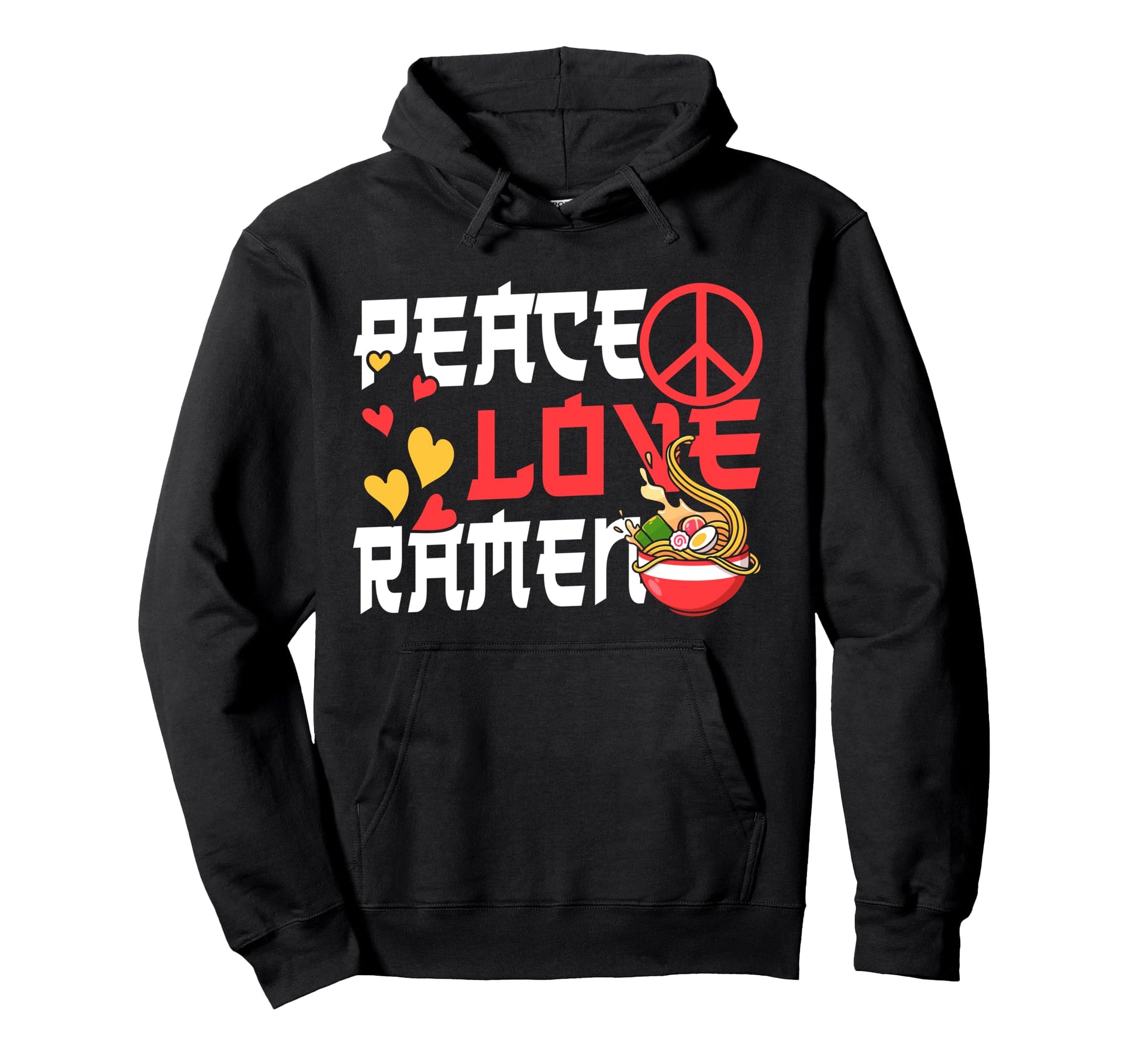 Ramen Noodle Bowl Love Japanese Kawaii Hoodie - Unique Graphic Men Women - T-Shirt, Sweatshirt, Hoodie