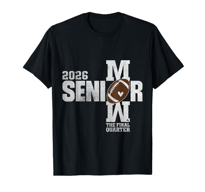 Senior Football Mom Football Mama T-Shirt - Aesthetic Graphic Men Women - T-Shirt, Sweatshirt, Hoodie
