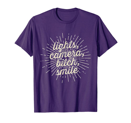 Funny Lights Camera Bitch Smile T-Shirt - Streetwear Style for Adults - T-Shirt, Sweatshirt, Hoodie