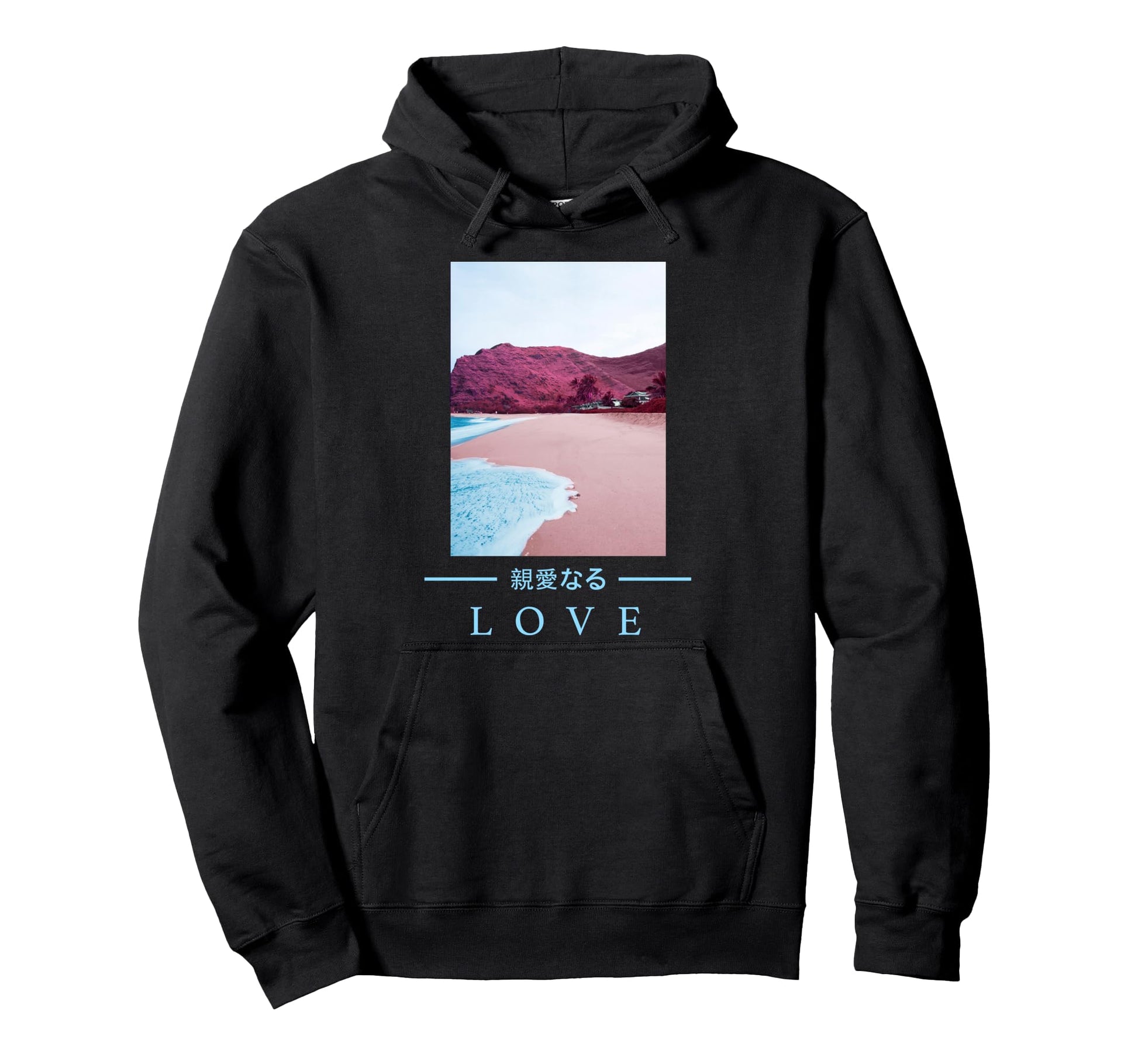 Retrowave Love Japanese Art Aesthetic Hoodie - Unique Graphic Men Women - T-Shirt, Sweatshirt, Hoodie
