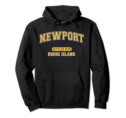 Newport Rhode Island Sports Varsity Hoodie - Custom Art Print for Adults - T-Shirt, Sweatshirt, Hoodie
