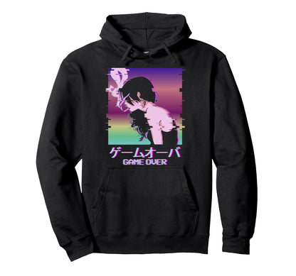 Vaporwave Anime Indie Old Aesthetic Sad Hoodie - Fun Novelty Design Unisex - T-Shirt, Sweatshirt, Hoodie