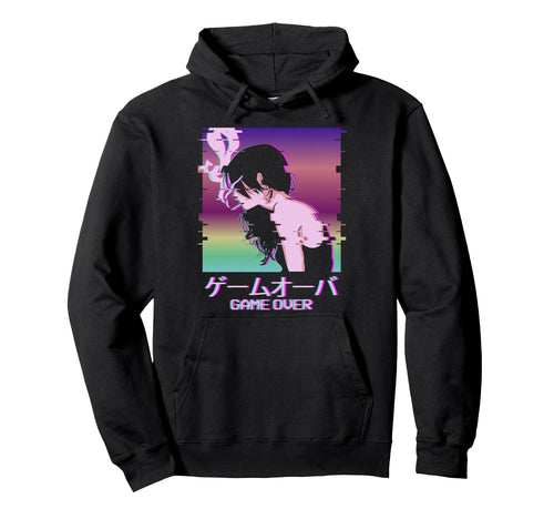 Vaporwave Anime Indie Old Aesthetic Sad Hoodie - Fun Novelty Design Unisex - T-Shirt, Sweatshirt, Hoodie