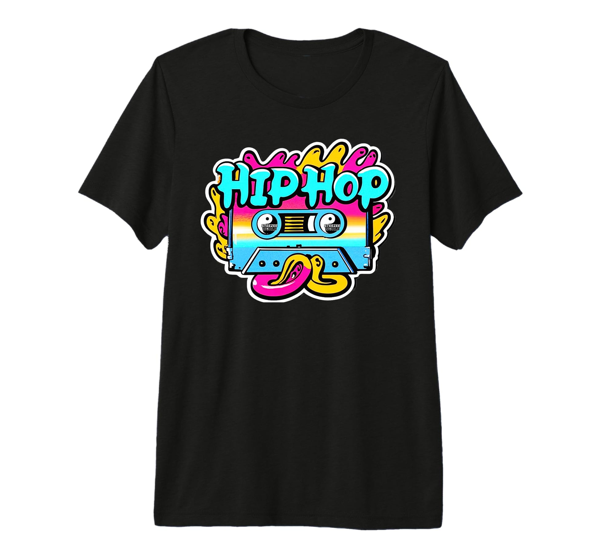 Old School Hip Hop Cassette Tape Tri T-Shirt - Casual Everyday Wear Unisex - T-Shirt, Sweatshirt, Hoodie
