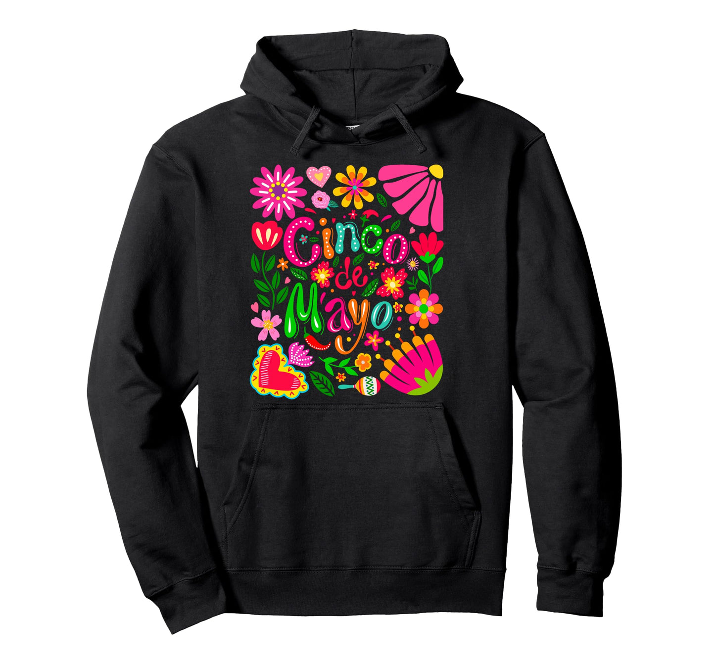 Boho Floral Cinco De Mayo Mexican And Hoodie - Trendy Graphic Men Women - T-Shirt, Sweatshirt, Hoodie