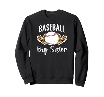 Baseball Big Sister Baseball Player Sweatshirt - Minimalist Print Unisex - T-Shirt, Sweatshirt, Hoodie