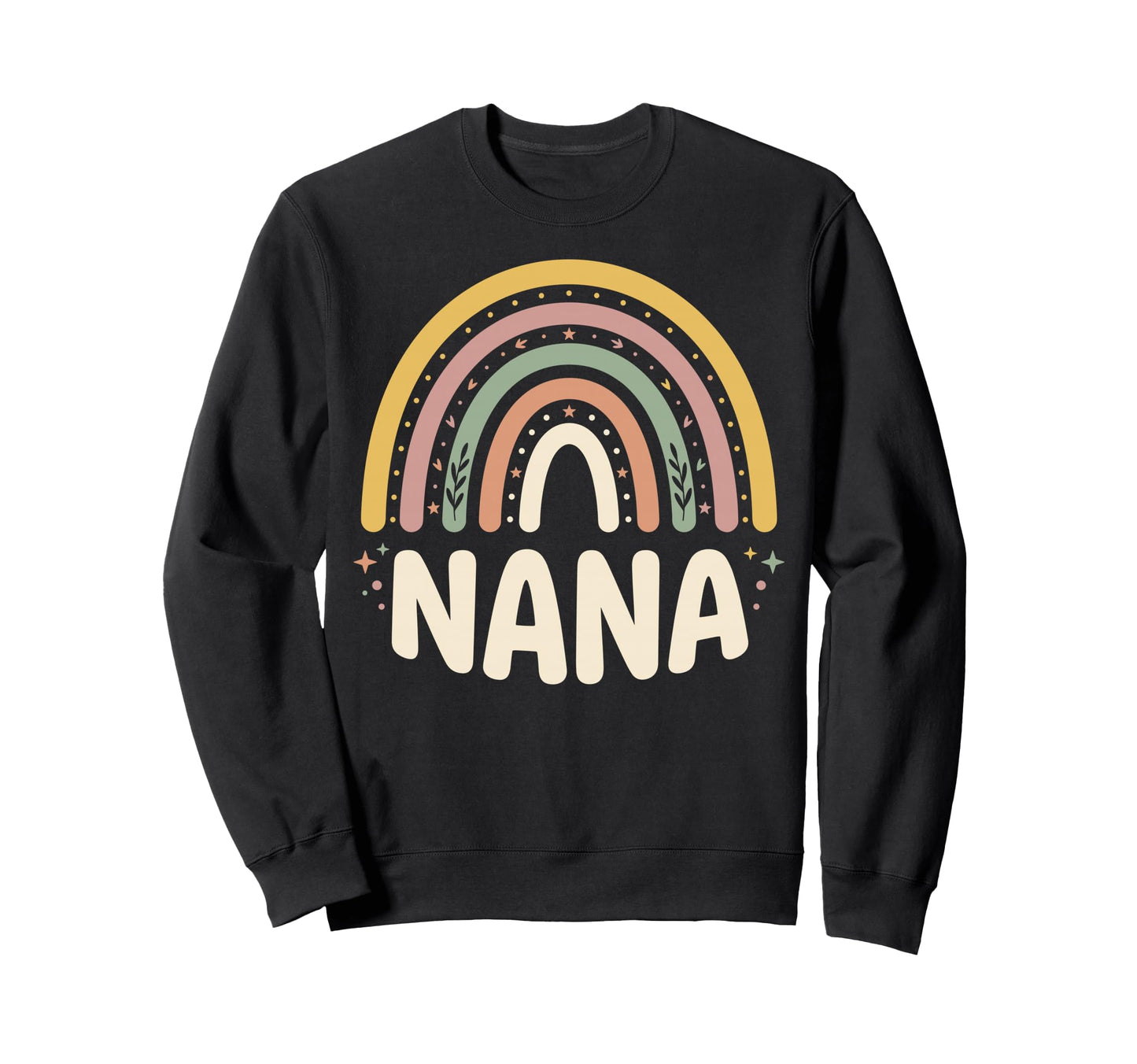 Boho Rainbow Nana Pastel Grandmother Sweatshirt - Aesthetic Graphic Unisex - T-Shirt, Sweatshirt, Hoodie