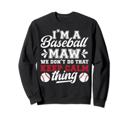 Im Baseball Maw Grandma Maw Sweatshirt - Aesthetic Graphic for Adults - T-Shirt, Sweatshirt, Hoodie