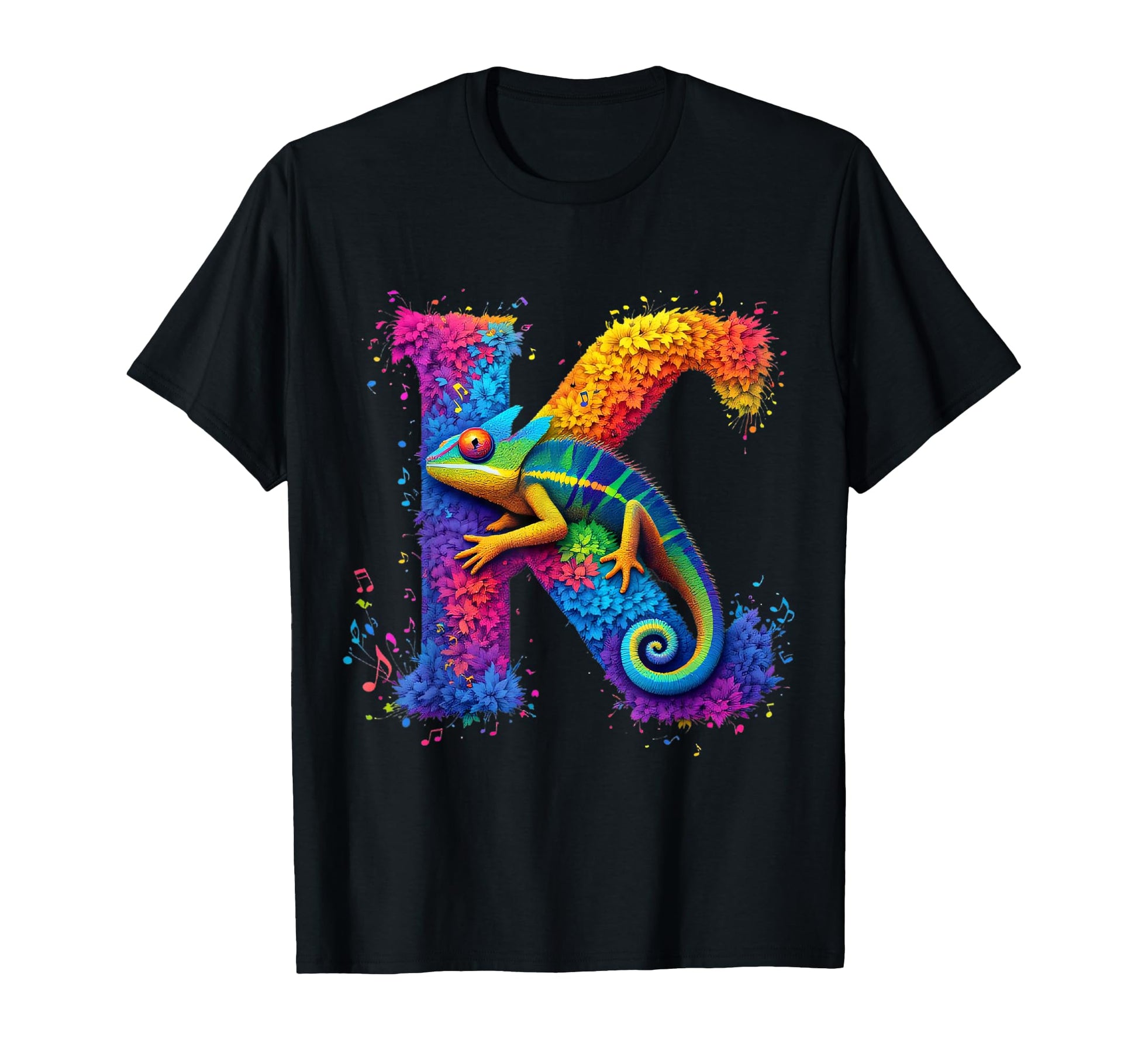 Musical Chameleon Vibrant Rainbow T-Shirt - Novelty Apparel Men Women - T-Shirt, Sweatshirt, Hoodie