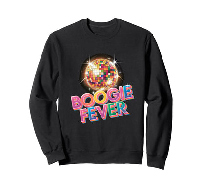 Disco Ball Boogie Fever Discoball Sweatshirt - Minimalist Print for Adults - T-Shirt, Sweatshirt, Hoodie
