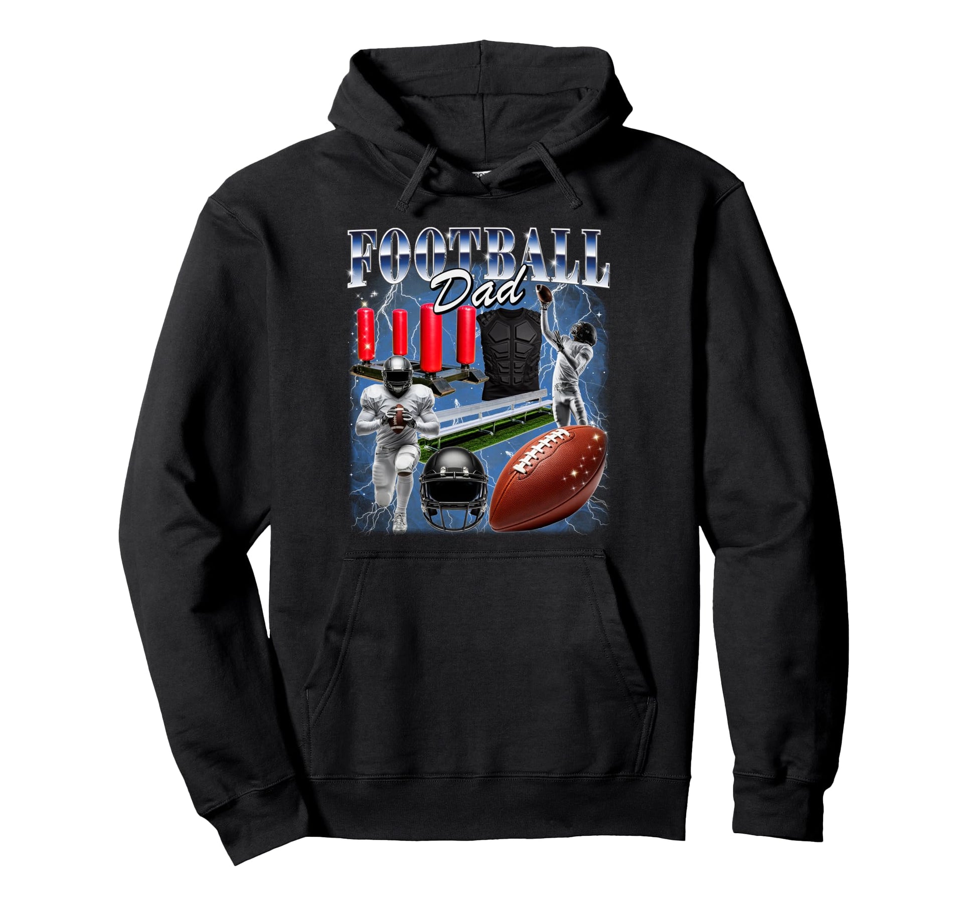 Football Dad Bootleg 90S Coach Player Hoodie - Streetwear Style Men Women - T-Shirt, Sweatshirt, Hoodie
