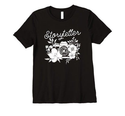 Womens Photographer Storyteller T-Shirt - Minimalist Print Men Women - T-Shirt, Sweatshirt, Hoodie