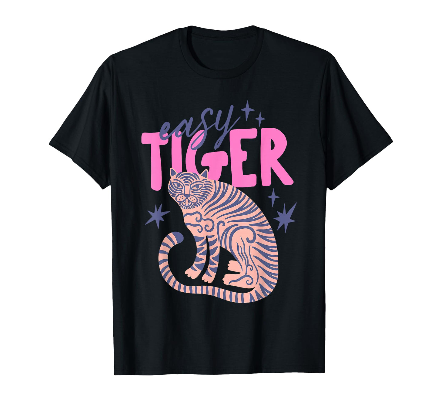 Easy Tiger Tiger Trendy Boho T-Shirt - Minimalist Print Men Women - T-Shirt, Sweatshirt, Hoodie