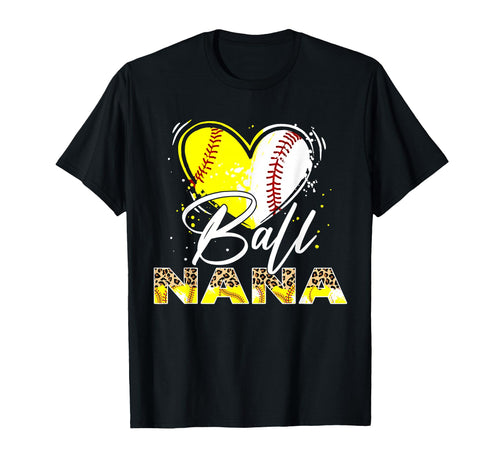 Ball Nana Leopard Baseball T-Shirt - Casual Everyday Wear Men Women - T-Shirt, Sweatshirt, Hoodie
