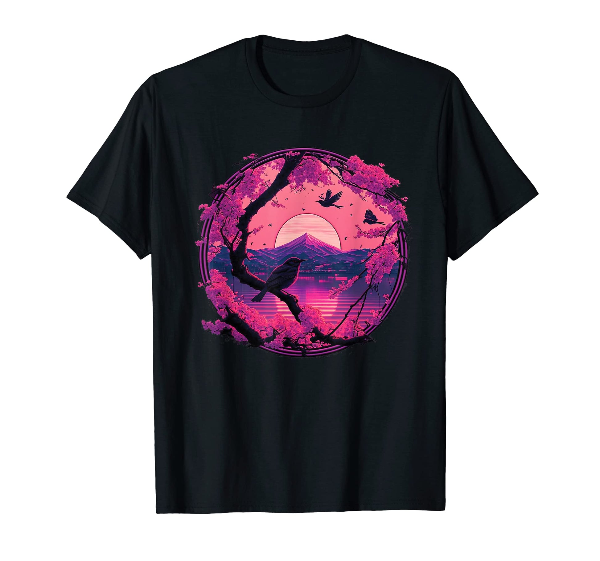 Mt Fuji Japan Vaporwave Aesthetic T-Shirt - Graphic Print Men Women - T-Shirt, Sweatshirt, Hoodie