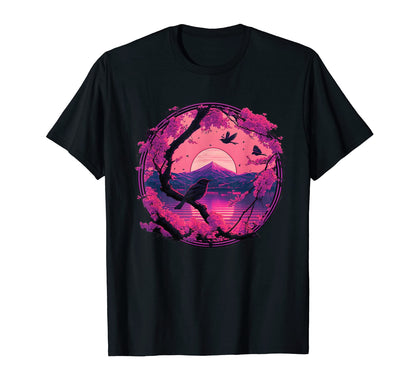 Mt Fuji Japan Vaporwave Aesthetic T-Shirt - Graphic Print Men Women - T-Shirt, Sweatshirt, Hoodie
