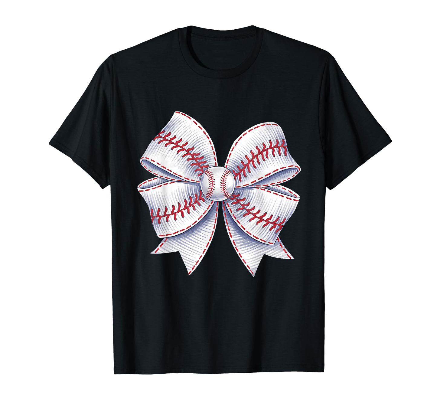 Baseball Coquette Bow Baseball Mom T-Shirt - Minimalist Print Men Women - T-Shirt, Sweatshirt, Hoodie