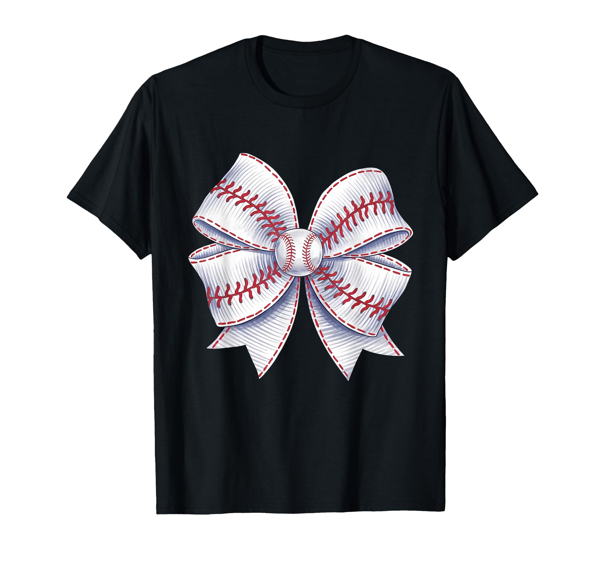 Baseball Coquette Bow Baseball Mom T-Shirt - Minimalist Print Men Women - T-Shirt, Sweatshirt, Hoodie