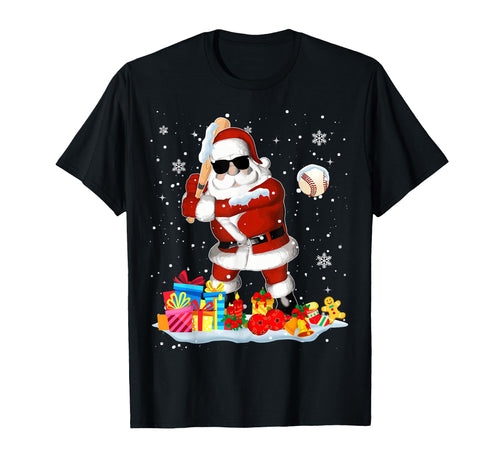 Santa Playing Baseball Santa T-Shirt - Aesthetic Graphic Men Women - T-Shirt, Sweatshirt, Hoodie