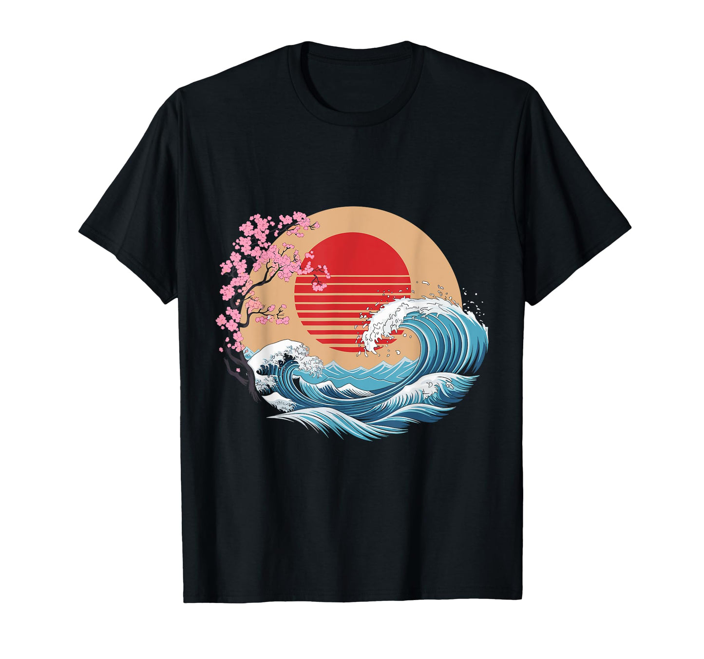 Big Wave Vaporwave Aesthetic 80S T-Shirt - Custom Art Print Men Women - T-Shirt, Sweatshirt, Hoodie