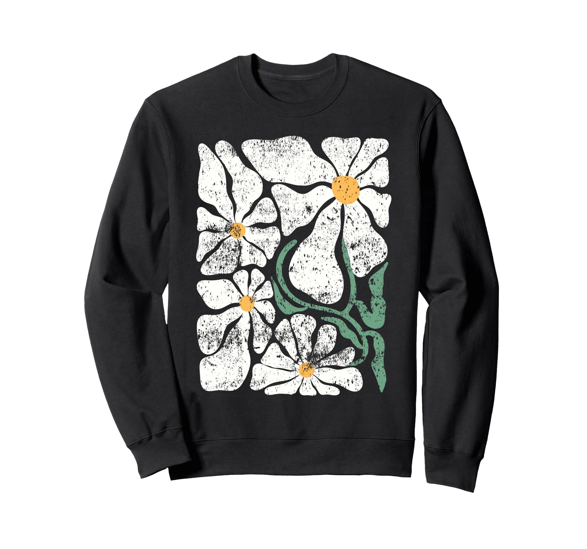 Daisy Floral Boho Flower Wildflower Sweatshirt - Aesthetic Graphic Unisex - T-Shirt, Sweatshirt, Hoodie